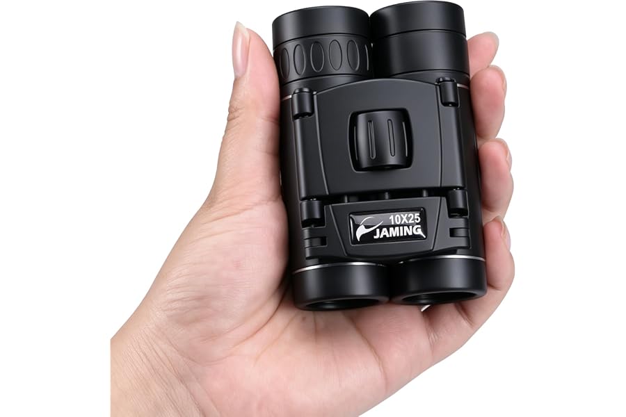 M.A.K 10x25 Compact Binoculars HD Lens Lightweight Mini Pocket Telescopes | FMC Fully Multi-Coated Lens for Bird Watching, Concerts, Travel, Hiking, Sports Games, Outdoor Adventures