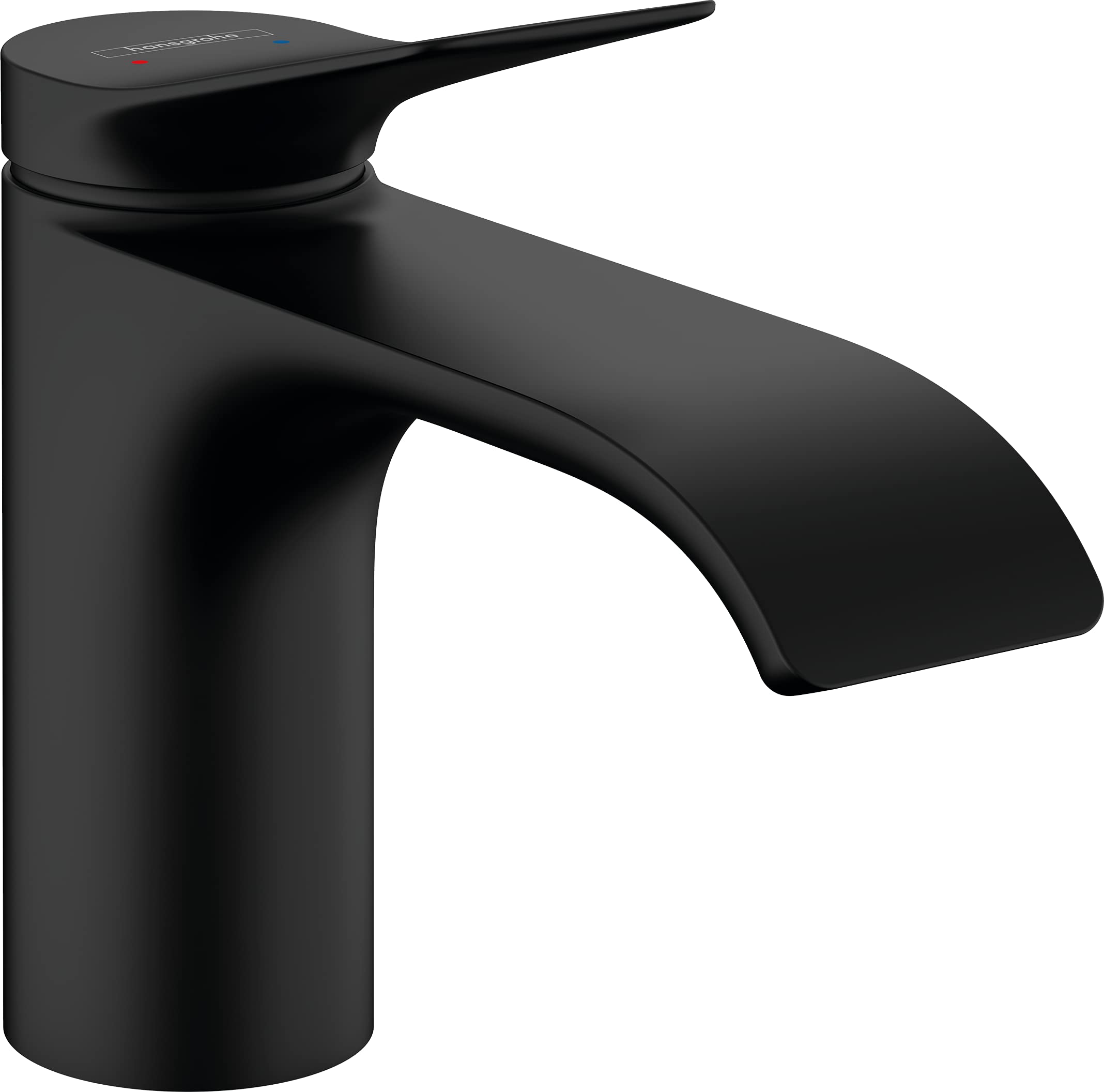 hansgrohe Vivenis Basin Mixer Tap 80 without waste set, matt black, 75012670
