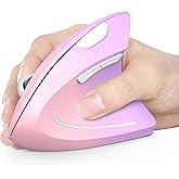 TECKNET 2.4G Ergonomic Mouse Vertical Wireless - 4800 DPI Optical Carpal Tunnel Mice Right Hand, 4800 DPI Adjustable, Quiet C