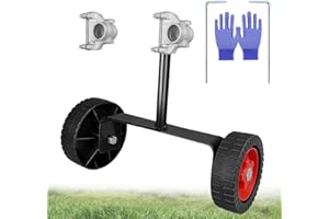 Esamploe Weed Eater Wheels,Weed Eater Adjustable Auxiliary Wheel with Safety Work Gloves,Weed Eater Attachments for 26/28mm Straight Shaft Tubes Petrol/Electric Brushcutter Gas String Trimmer Strimmer