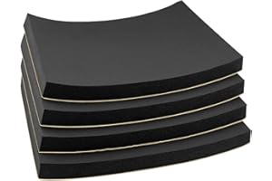 HOMCHEK Foam Padding Sheet 3/4" Thick with Adhesive Backing Neoprene Insulation Foam Soft Cushion High Density Stick Firmly for Furniture Cars Speakers 12 Inch X 12 Inch (4 Pcs)