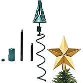 Christmas Tree Topper Holder - Twist-On Universal Christmas Tree Topper Support - Stabilizer with Adjustable Accessory - Fits All Tree Base Types
