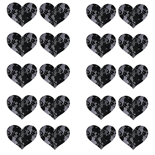 10 Pairs Black Adhensive Nipple Covers Disposable Breast Pasties Patels