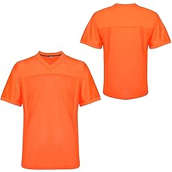 Aumudle Men Blank Plain Football Jersey Practice
