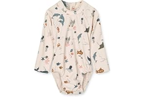 LDIOIF Girls Long Sleeve Swimsuits One Piece Rash Guard Zipper Bathing Suit with Ruffle Butt