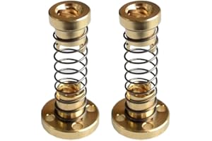 DFUERDIVN Set of 2 Pcs T8 Anti Backlash Spring Loaded Nut Elimination Gap Nut for 3D Printer T8 Lead Screw Diameter 8mm Pitch 2mm Lead 8mm