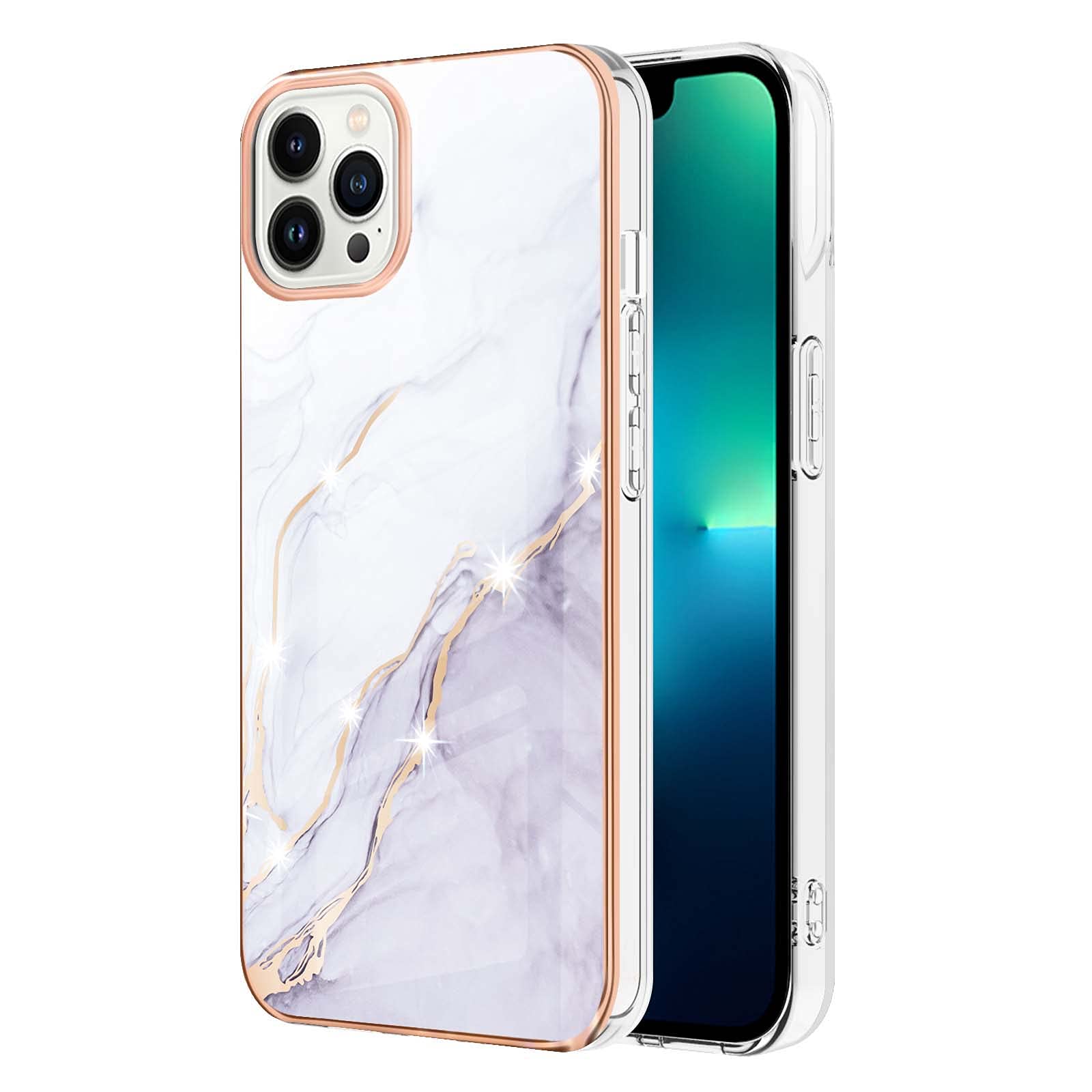 IMIRST Basic Case Compatiable with iPhone 16 Pro Max TPU Silicone Bumper Matte Marble Scratch Resistant Slim Protective Phone Case Back Cover for Apple iPhone 16 Pro Max. YBI White