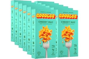 Goodles Cheddy Mac & Cheese 12 Pack, 6oz - 14g Protein, 6g Fiber with Prebiotics, 21 Nutrients and Made w/REAL Cheese! | Clean Label Certified