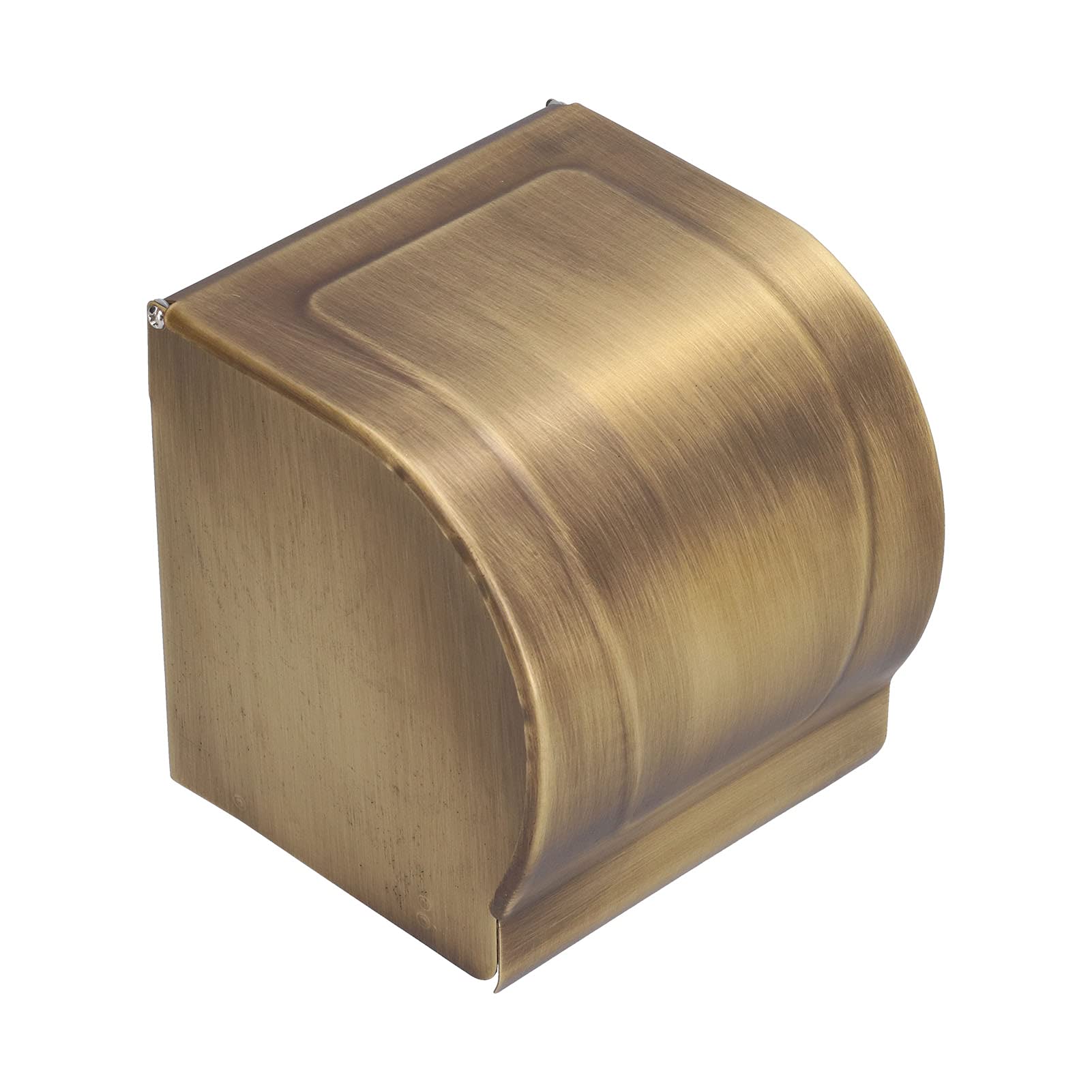 Paper Roll Holder & Dispenser, Toilet Paper Holder with Waterproof Cover in Wall Mounted Toilet Roll Holder, Copper, Bronze 105x128x120mm