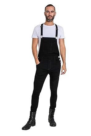 black overalls mens skinny