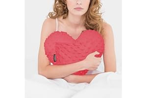 LYMOI Heart Surgery Pillow for Open Heart Surgery, Heart Pillow for After Heart Surgery, Chest Pillow After Heart Surgery with Pocket, Heart Surgery Recovery Gifts for Patients Minky Dot (Red)
