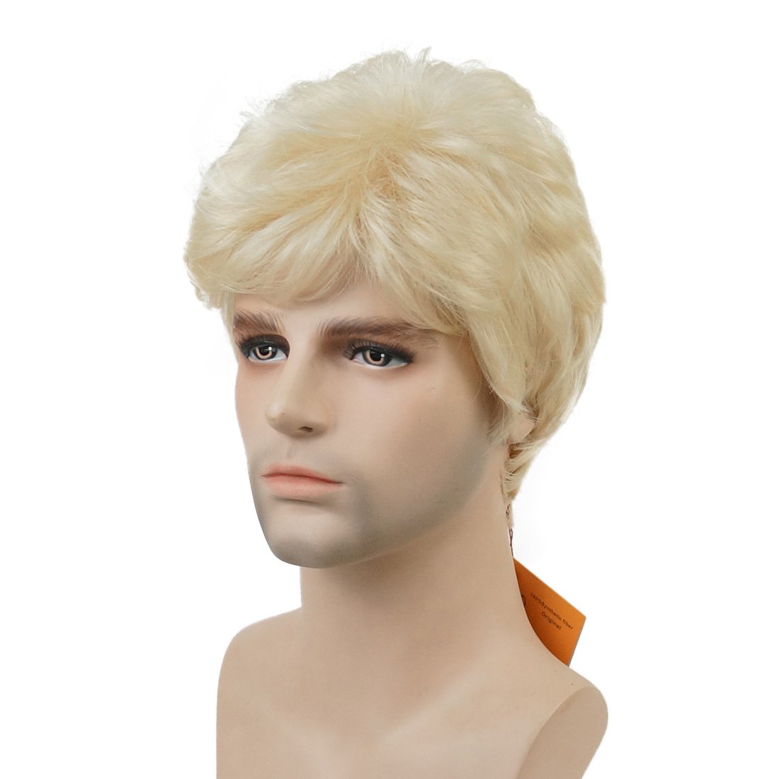 Lydell Men Wig Natural Short Straight Hair Synthetic Full Wigs (613 Light blonde) โ image 1