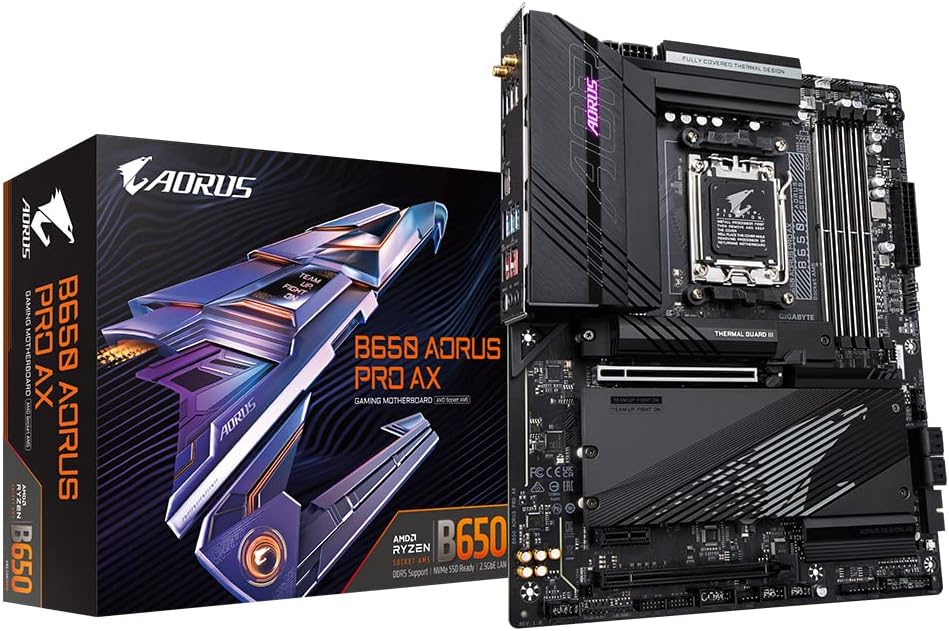 Gigabyte B650 AORUS PRO AX AM5 DDR5 WiFi 6E 2.5GbE LAN PCIe 5.0 M.2 Motherboard