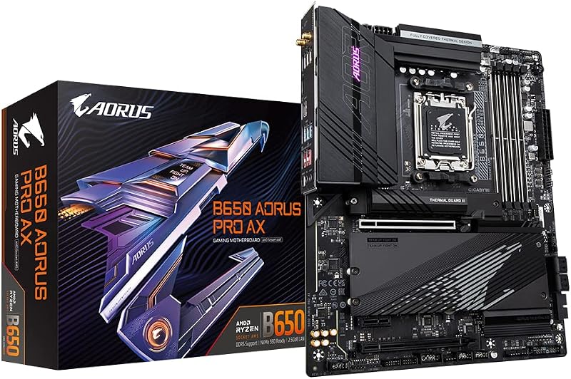 Gigabyte B650 AORUS PRO AX AM5 DDR5 WiFi 6E 2.5GbE LAN PCIe 5.0 M.2 Motherboard