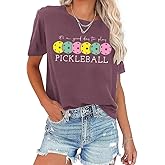 Women's Pickleball Shirt Funny Casual Short Sleeve Sport It's A Good Day to Play Pickleball Graphic Tees Tops