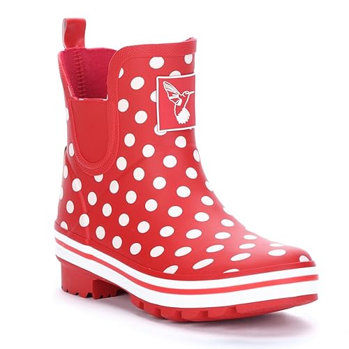 Evercreatures Meadow Bootie Ankle Ladies Wellies, Polka Dot, 38 EU