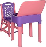 A406 Kids Study Desk & Chair Set - Toddler Furniture Pink/Purple view 3