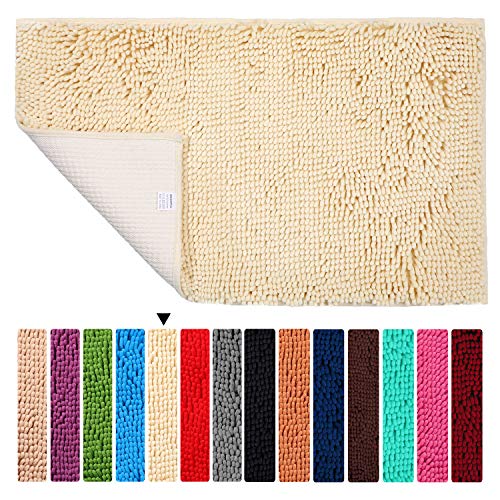 ORANIFUL Dark Blue Bathroom Rugs Floor Non Slip Bath Mat Microfiber