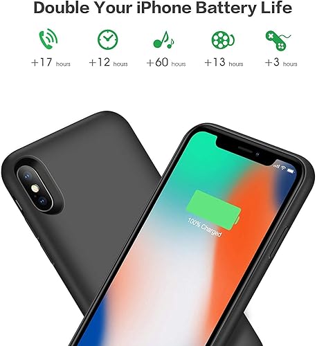 Feob Battery Case for iPhone Xs/X, Rechargeable 6500mAh Portable