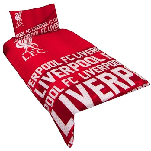 LIVERPOOL FC BULLSEYE SINGLE DUVET SET QUILT COVER LFC CREST FOOTBALL