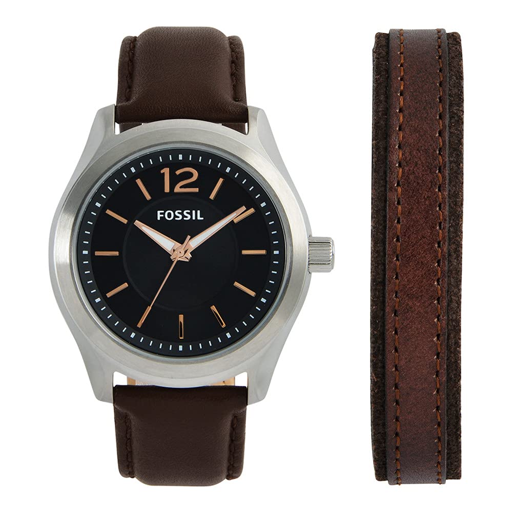 Fossil BQ2340SET Mens Editor Watch and Bracelet Gift Set