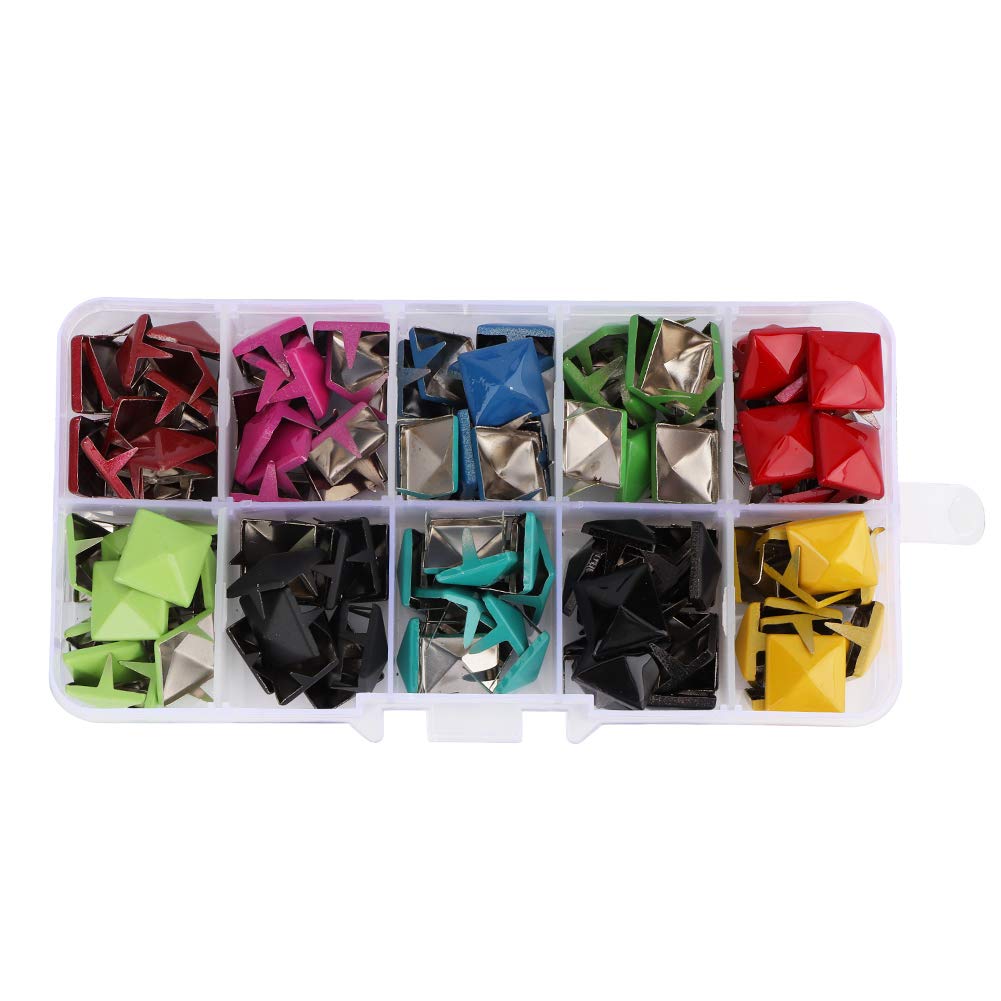 Colour Screw On Spikes 12mm Colorful Studs Nail Heads Clothes Shoes Bags Decoration Accessories