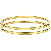 Elegance 11 designs 2mm/3mm Gold Plated Bangles Bracelets Set For Women Non Tarnish, Stainless Steel Bracelets Jewelry Stackable Thin Minimalistic Waterproof Gold Bangles