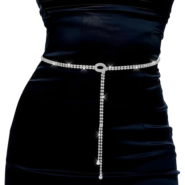 silver belts for formal dresses ULAPAN Rhinestone Wedding Belt Thin Silver Bridesmaid Dress Belt Wedding  Sash Bridal Belt(S493) at Amazon Women's Clothing store