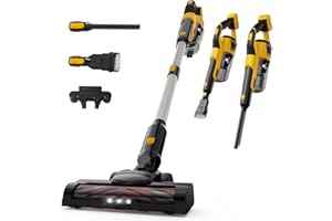 190W Brushless Cordless Vacuum Cleaner Compatible with DeWalt 20V Battery (Tool Only), 20KPa Portable 5-in-1 Lightweight Stic