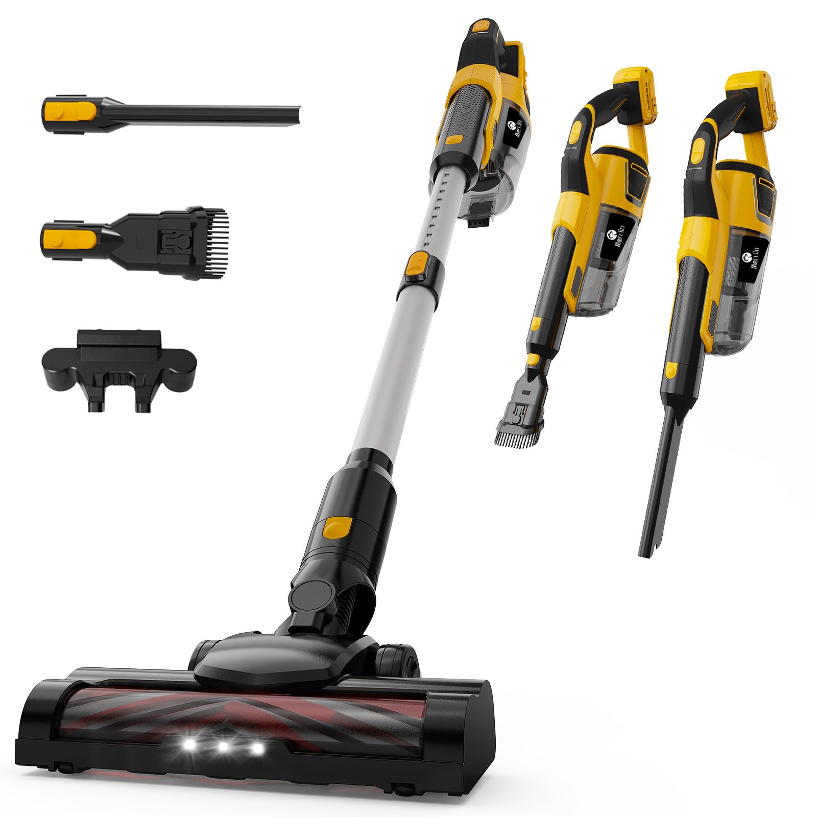 Photo 1 of 190W Brushless Cordless Vacuum Cleaner Compatible with DeWalt 20V Battery (Tool Only), 20KPa Portable 5-in-1 Lightweight Stick Handheld Vacuum with HEPA Filter for Car Home Carpet Hardfloor Pet Hair