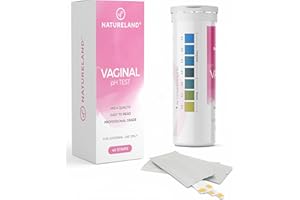 Natureland Vaginal Health pH Test Strips, Feminine pH Test, Value Pack | Monitor Vaginal Intimate Health & Prevent Infection | Accurate Acidity & Alkalinity Balance (40 Strips)