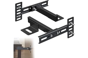 RUIRU BRO Headboard Brackets,Headboard Brackets for Adjustable Bed Base,Universal Headboard Brackets,Black Headboard Attachment Kit for Twin/King/Queen/Full Size Bed Frame
