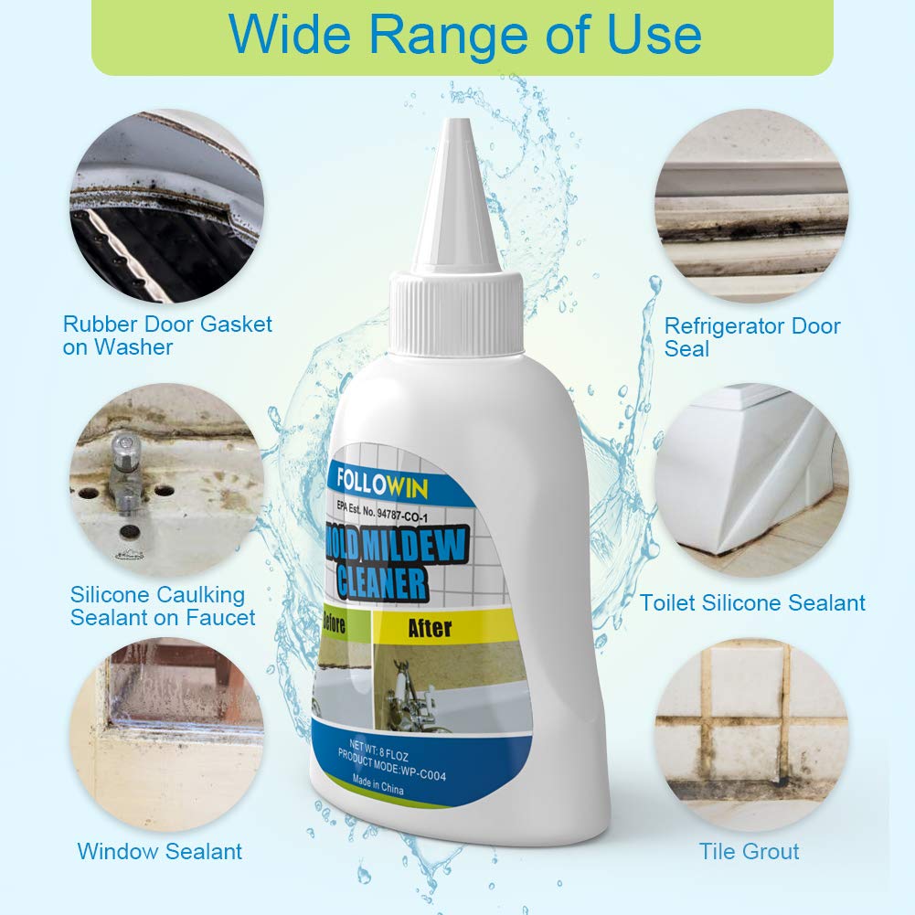 FOLLOWIN Mold and Mildew Stain Remover Gel Household Professional Instant Home Cleaner for Tiles