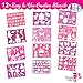 Toysical Kids Stencils Set for Girls | 55 Pc Drawing Art N Crafts Set with Non-Slip Clips in Travel Case | Best Birthday & Christmas Gift for Ages 3, 4, 5 & 6 Year Old Toddlers & Children