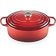 Le Creuset Enameled Dutch Oven Cast Iron Signature Oval Casserole, 31cm, 6.75 Qt, Cerise