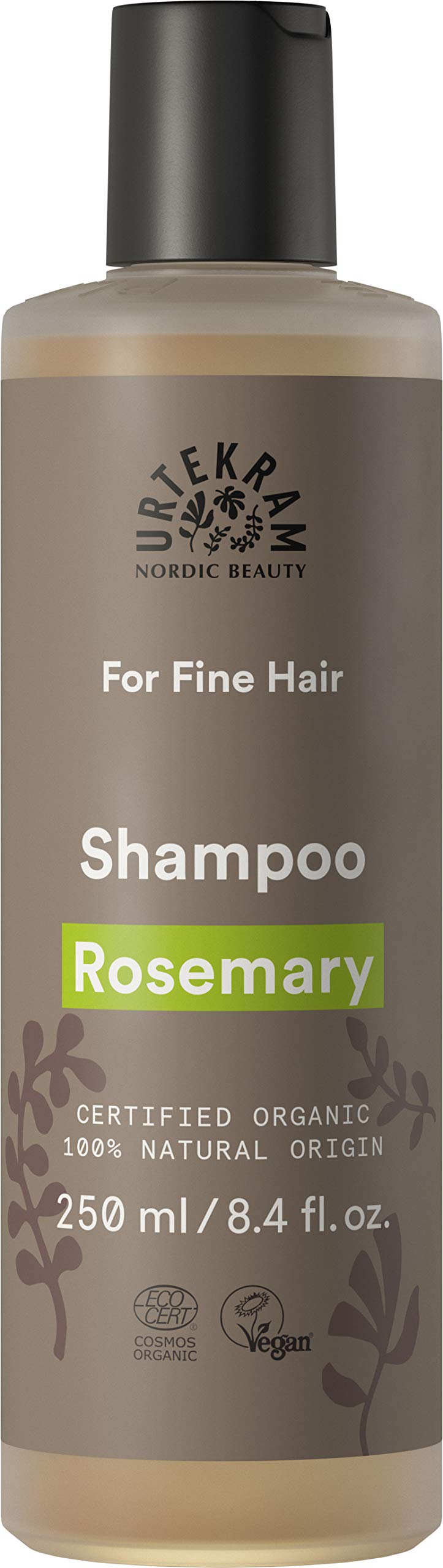 Urtekram Rosemary Shampoo, Fine/Thin Hair, 250 ml