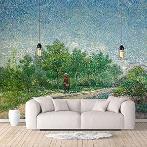 Wall Murals for Bedroom Starry Night by Van Gogh Famous Paintings Large Removable Wallpaper Peel and Stick Wall Stickers - 66x96 inches