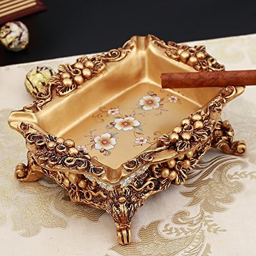 XOYOYO European Luxury Home Decorations Living Room Coffee Table Fruit Plates Of Tissue Boxes Vases Ashtrays Practical Furnishings Suit, Peacock Ashtrays Dv8