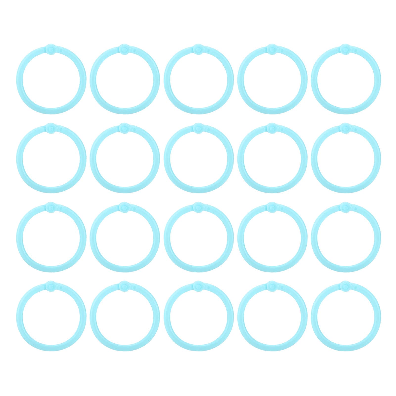 banapo Binder Ring, Loose Leaf Rings 20Pcs Plastic for Menu(green)