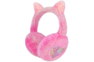 HYHFM Winter Earmuffs for Kids - Cute Animal Plush Warm Faux Fur Ear muffs with Cat Ear