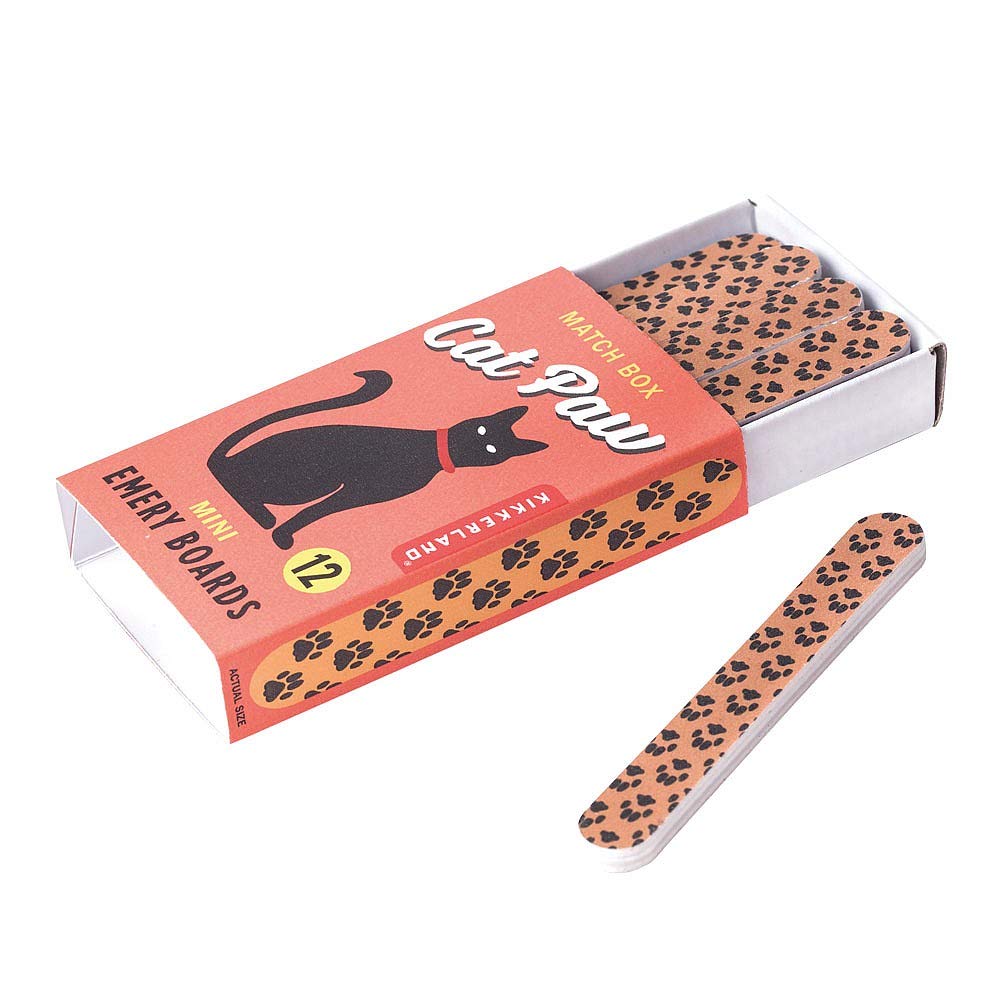 Kikkerland Cat Paw Emery Board Match Box
