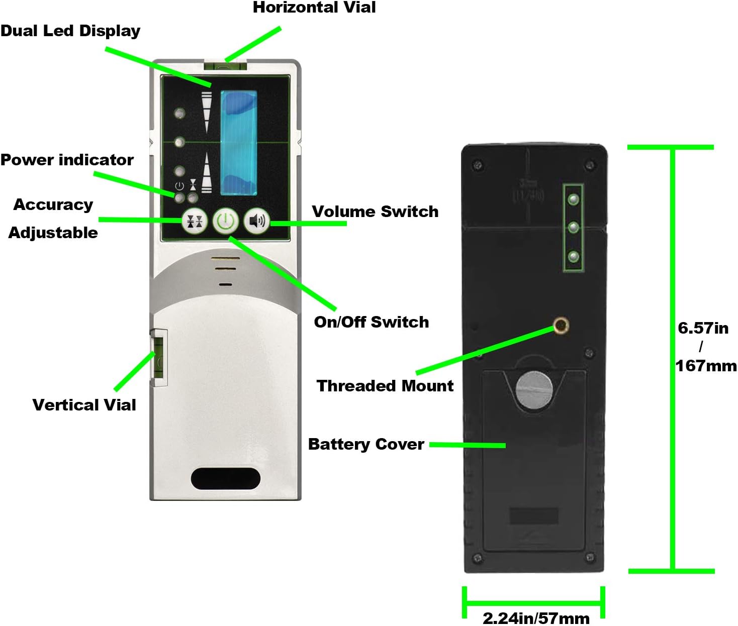 Laser Detector for Line Laser Level Laser Receiver for Use with
