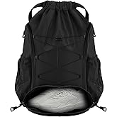 BROTOU Soccer Bags, Football Backpack, Volleyball Bag, Drawstring Soccer Backpack with Ball and Shoe Compartment