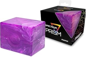 BCW Spectrum Prism Deck Case - Charoite Purple - 1 Pack | Secure Snap Closure Card Deck Case | Fits 100 Double-Sleeved Cards | Trading Card Deck Storage Ideal for MTG, Pokemon, and More