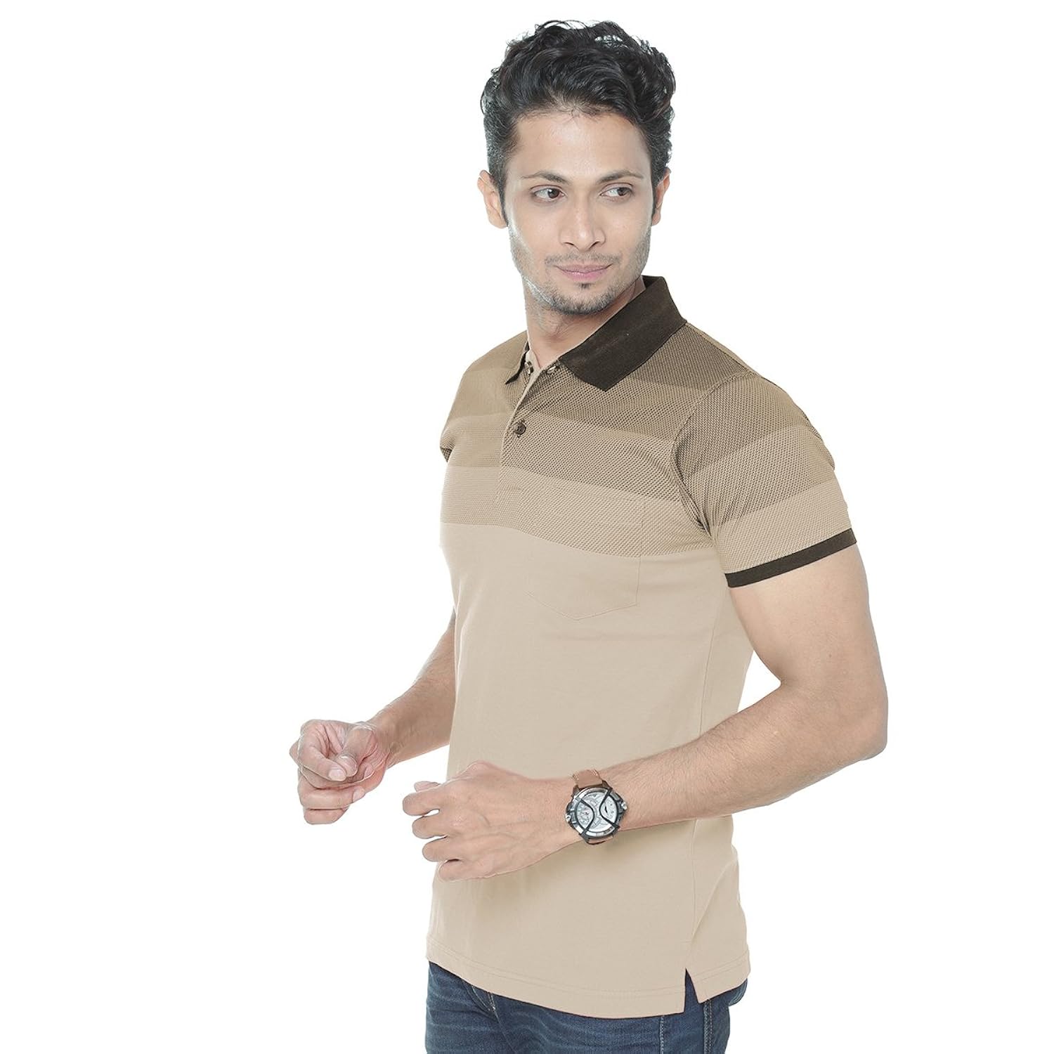 wexford men's cotton full sleeve polo t-shirt