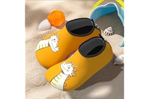 Kids Water Shoes Non-Slip Beach Swim Quick Dry Aqua Pool Socks for Boys & Girls Toddler(Yellow)