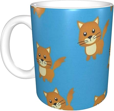 Amazon Co Jp かわいい猫 マグカップ コーヒーカップ セラミックス マグ 大容量 多機能 耐熱性 耐冷 贈り物 環境を守ること 330ml ホーム キッチン