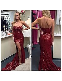 BEAUTBRIDE BEFM01 - Vestido de noche sexy de sirena con lentejuelas