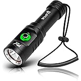 WINDFIRE Dive Light Scuba Diving Flashlight, Super Bright Rechargeable Waterproof Torch with Power Indicator, 3 Modes Underwater Lights, Scuba & Snorkeling Safety Dive Lights for Night Diving