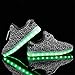[NEW SIZE VERSION] LeoVera Men's & Women's LED Shoes Luminous Flashing Sneakers LVYZ86-Grey-39